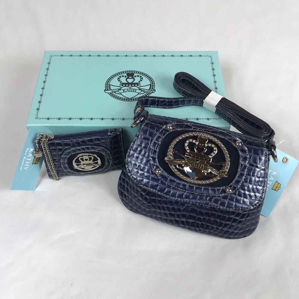 Kathy Van Zeeland Crossbody Purse & Wallet Set NEW